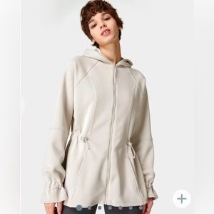 Sweaty Betty sand wash zip through hoodie, small